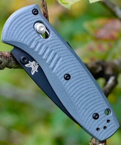 Discount ⭐ Benchmade Knives Benchmade Mini Barrage G10 Folder 585SBK-2, 2.91 in. CPM-S30V Blade, Gray Handle, Black Combo Edge 🌟 -Automatic Knives shop bm585sbk 2 58661.1566586694