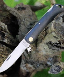 Hot Sale ✔️ Boker Solingen Rangebuster 111914, 3.03" Bohler N690 Steel Satin Plain Blade, Green Linen Micarta Handles 💯