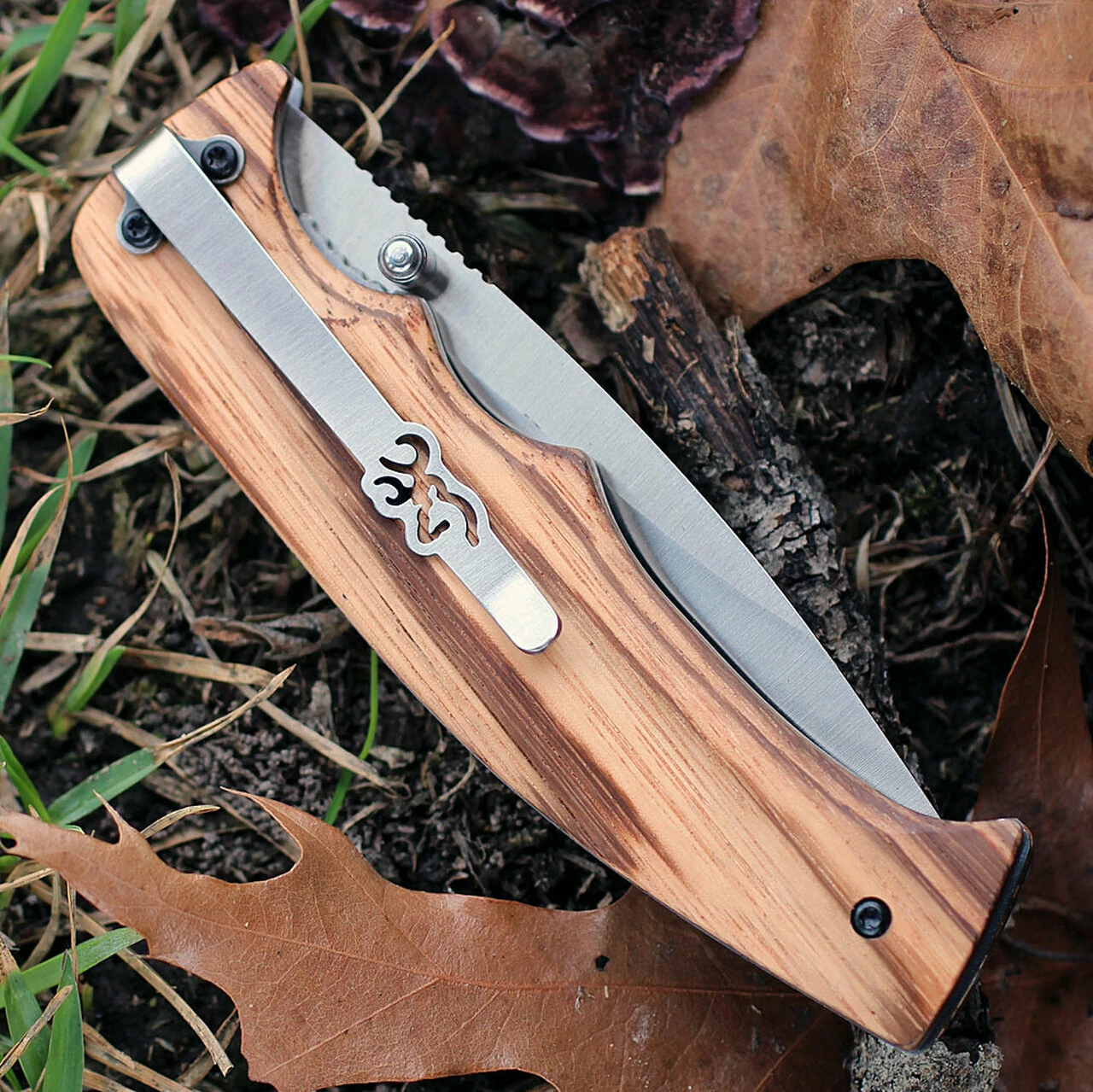 Best deal 🤩 Browning Knives Browning Zebra Wood Linerlock, 3.25" Stainless Plain Blade, Zebra Wood Handle ❤️ 3 Best deal 🤩 Browning Knives Browning Zebra Wood Linerlock, 3.25" Stainless Plain Blade, Zebra Wood Handle ❤️ - Image 3