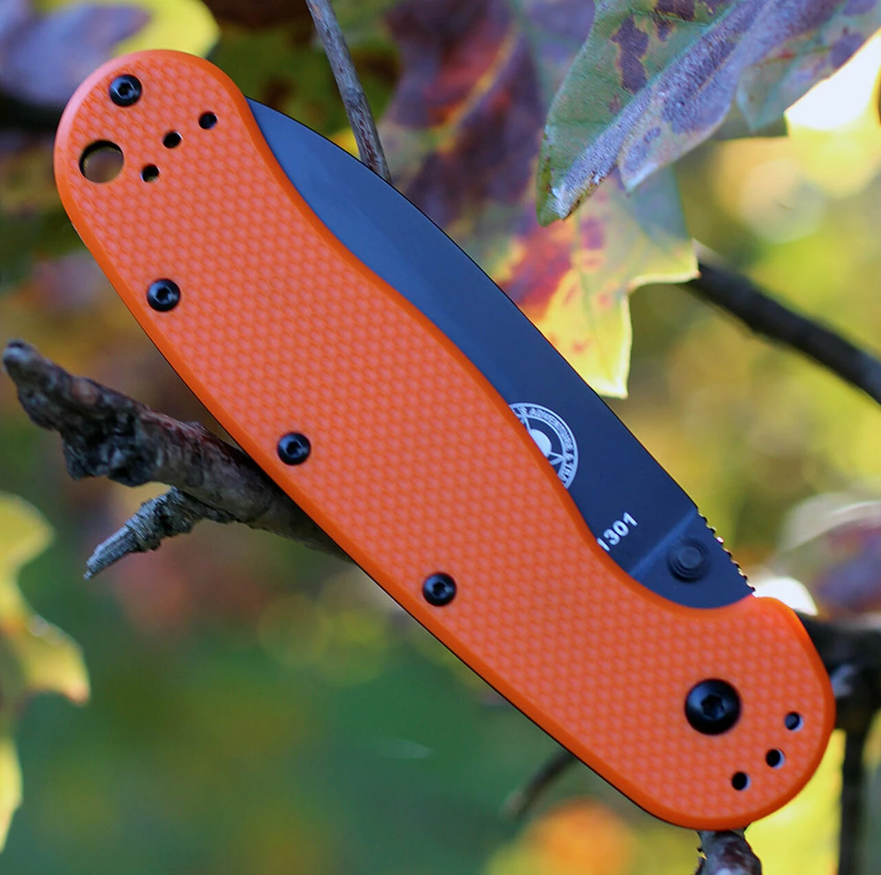 Wholesale 🌟 BRK Avispa Folder, Orange Nylon handles, Black AUS-8 Blade, Plain Edge, Design by Esee Knives ✨ 3 Wholesale 🌟 BRK Avispa Folder, Orange Nylon handles, Black AUS-8 Blade, Plain Edge, Design by Esee Knives ✨ - Image 3