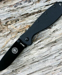 Coupon 👏 BRK Zancudo BRKR2B, 2.94", Drop Point, Black EDP Coated D2 Steel, Design by Esee Knives, Black Nylon handles 🎁