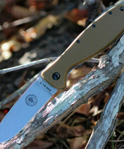 Budget 😀 BRK Zancudo BRKR2CB, 2.94", Stonewash D2 Steel, Design by Esee Knives, Drop point, Coyote Brown Nylon handles ⭐