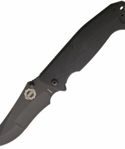 Coupon 👍 Burnside Knives Burnside Cabrillo, 4" Black AUS-8 Plain Blade, Black G-10 Handle ✔️