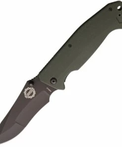 New 🛒 Burnside Knives Burnside Cabrillo, 4" Black AUS-8 Plain Blade, Green G-10 Handle 🔔