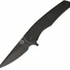 Brand new 🔥 Burnside Knives Burnside Strauss, 3.2" Black D2 Plain Blade, Black Titanium Handle 🛒