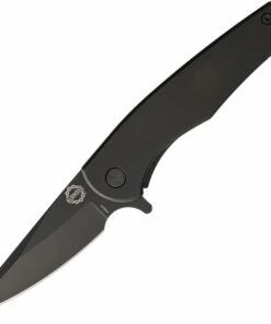 Brand new 🔥 Burnside Knives Burnside Strauss, 3.2" Black D2 Plain Blade, Black Titanium Handle 🛒