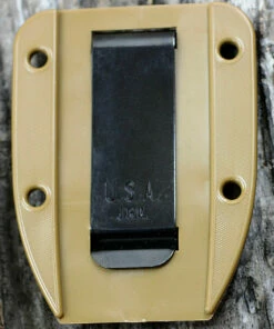 Promo 🎉 ESEE Knives, 4P-MB, Black Blade, Plain Edge, Micarta Handle, Coyote Brown Molded Sheath and Clip Plate w/ Molle Back, ESEE-4P-MB 💯 -Automatic Knives shop brown clip plate 6 14620.1566589548