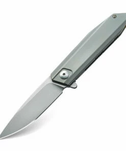 Best deal ⭐ Bestech Shogun BT1701A, 3.54" CPM-S35VN Stonewash Plain Blade, Gray Titanium Handle 🛒