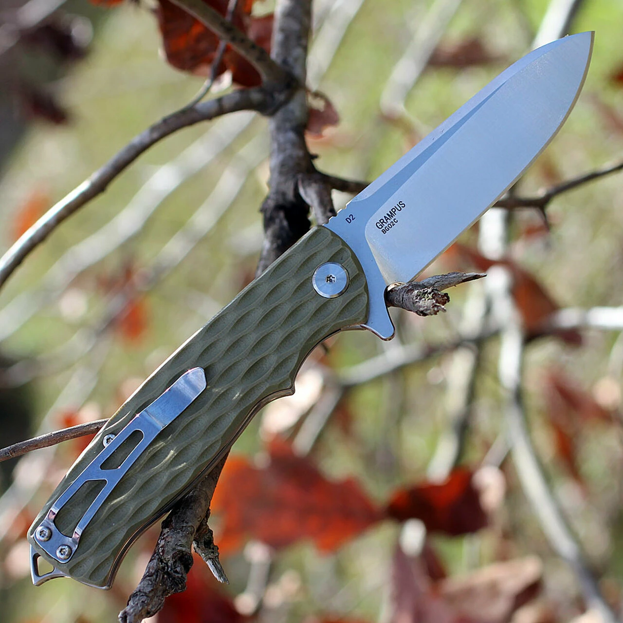 Best Pirce ⭐ Bestech G02C Grampus, 3.5" D2 Plain Blade, Army Green G-10 Handle ⌛ 2 Best Pirce ⭐ Bestech G02C Grampus, 3.5" D2 Plain Blade, Army Green G-10 Handle ⌛ - Image 2