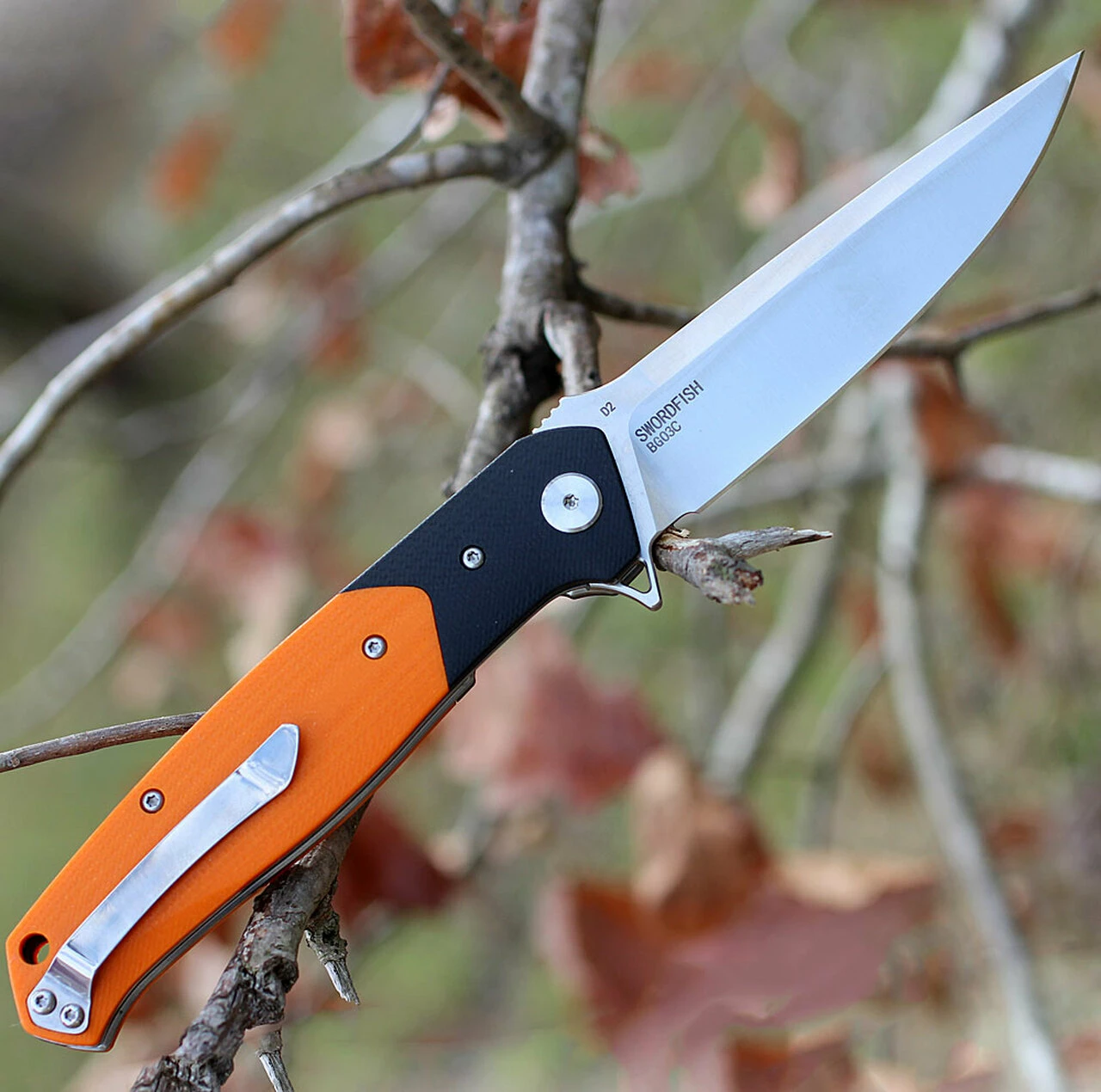 New 🌟 Bestech G03C Swordfish, 4" D2 Plain Blade, Black & Orange G-10 Handle 🎁 2 New 🌟 Bestech G03C Swordfish, 4" D2 Plain Blade, Black & Orange G-10 Handle 🎁 - Image 2