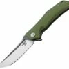 Best Pirce 🛒 Bestech G05B2 Scimitar, 3.75" D2 Plain Blade, Green G-10 Handle 🎁