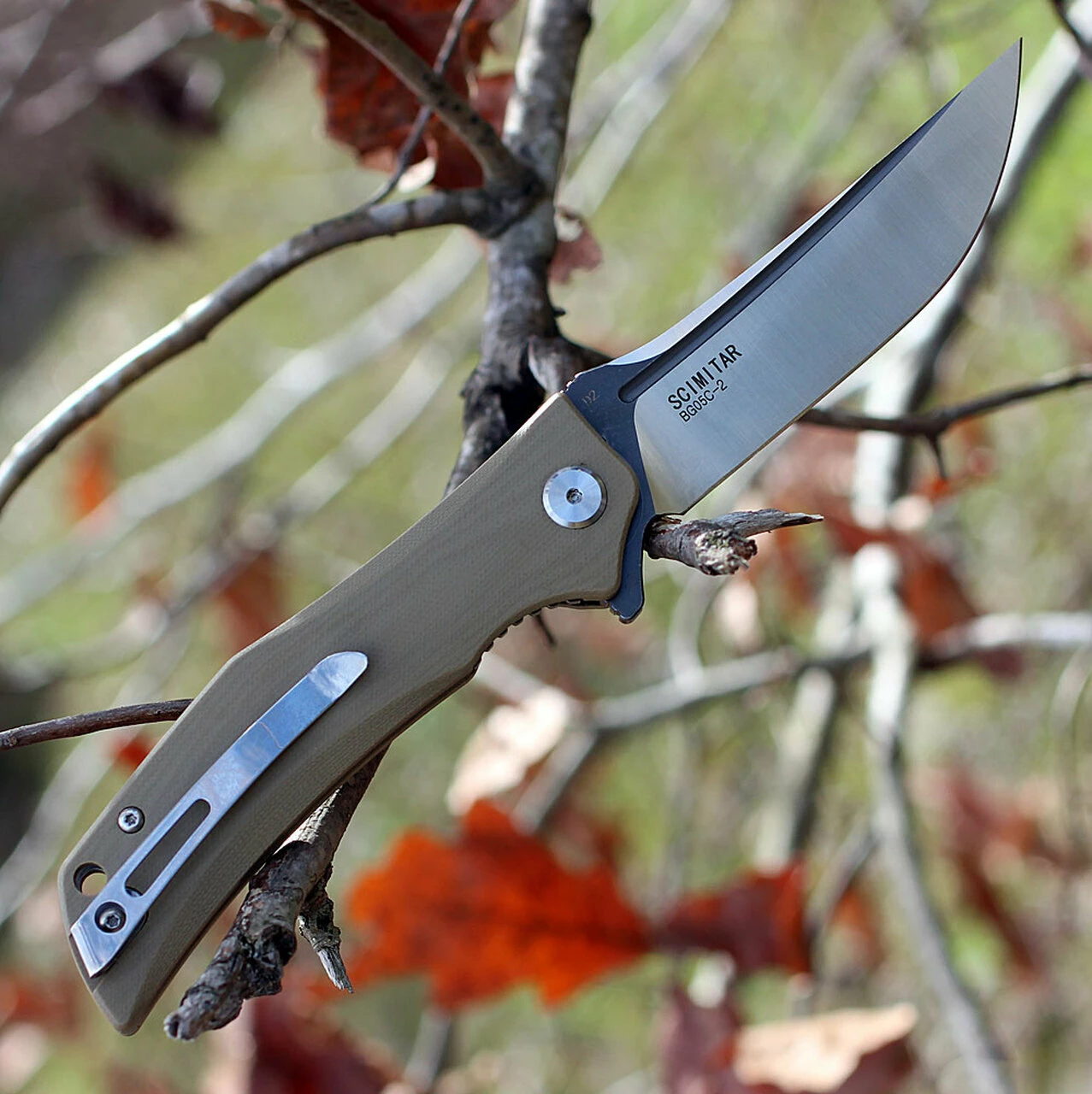 Brand new ๐งจ Bestech G05C2 Scimitar, 3.75" D2 Plain Blade, Beige G-10 Handle โ 2 Brand new ๐งจ Bestech G05C2 Scimitar, 3.75" D2 Plain Blade, Beige G-10 Handle โ - Image 2