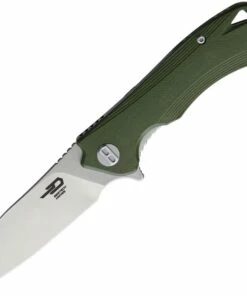 Best reviews of 🎉 Bestech BTKG11B2 Beluga, 3.0" Sandvick 12C27 Stonewash Plain Blade, Green G-10 Handle 🔥