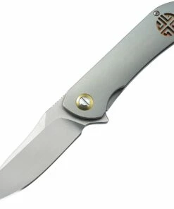 Outlet 🎁 Bestech T1703A Emperor, 3.54" CPM-S35VN Plain Blade, Gray Titanium Handle 🛒