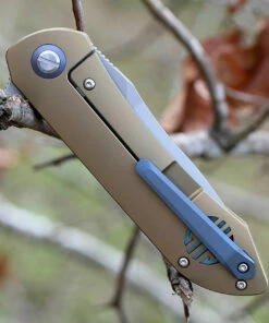 Best Pirce 🛒 Bestech T1703B Emperor, 3.54" CPM-S35VN Plain Blade, Gold Titanium Handle 👍 -Automatic Knives shop btkt1703b.2 02109.1566586001