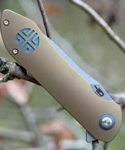 Best Pirce 🛒 Bestech T1703B Emperor, 3.54" CPM-S35VN Plain Blade, Gold Titanium Handle 👍 -Automatic Knives shop btkt1703b.3 35552.1566586000