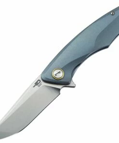 Budget 🧨 Bestech T1707B Dolphin, 3.54" CPM-S35VN Plain Blade, Blue Titanium Handle ❤️