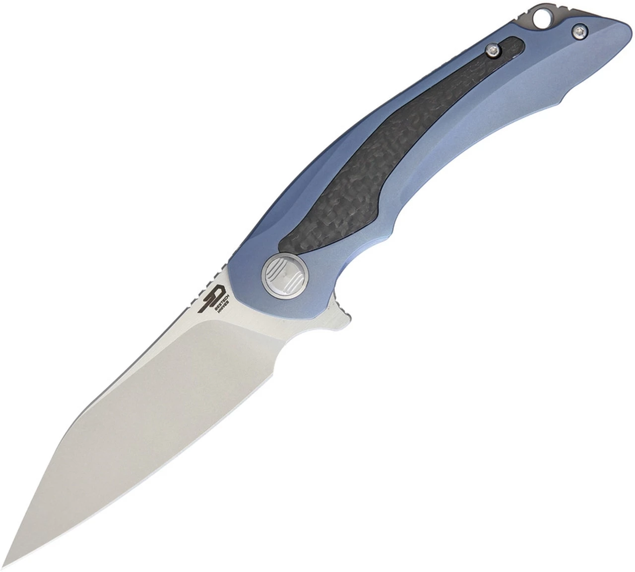 Budget ✨ Bestech T1801A Pterodactyl, 3.6" CPM-S35VN Plain Blade, Blue Titanium/Carbon Fiber Handle ⌛ 1 Budget ✨ Bestech T1801A Pterodactyl, 3.6" CPM-S35VN Plain Blade, Blue Titanium/Carbon Fiber Handle ⌛