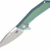 Best reviews of ⭐ Bestech T1802B Shrapnel, 3.5" CPM-S35VN Plain Blade, Green Titanium Handle 👏