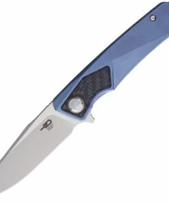 Best Pirce ✨ Bestech Knives BTKT1804C Sky Hawk Frame Lock, 3.50" CPM-S35VN Bead Blast Blade, Blue Titanium Handle 🧨