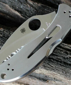 Promo 🌟 Spyderco Knives Spyderco C08S Harpy, 2.75" VG-10 SpyderEdge Blade, Stainless Handle 🤩 -Automatic Knives shop c08s closed 1 07289.1566585887