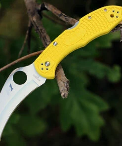 Coupon 💯 Spyderco Knives Spyderco Tasman Salt 2 FRN Yellow C106PYL2, 2.80 " H-1 Plain Blade 🛒