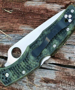 Cheapest ⭐ Spyderco Knives Spyderco C10ZFPGR Zome Endura 4, 3.75" Flat Ground Blade, Zome Green FRN Handle 🎁 -Automatic Knives shop c10zfpgr.3 29470.1566585922