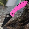 Cheap 🤩 Spyderco Knives Spyderco Delica 4 FRN Pink C11FPPNS30VBK, 2.90" CPM S30V Black Plain Blade, Pink FRN Handle 🎁