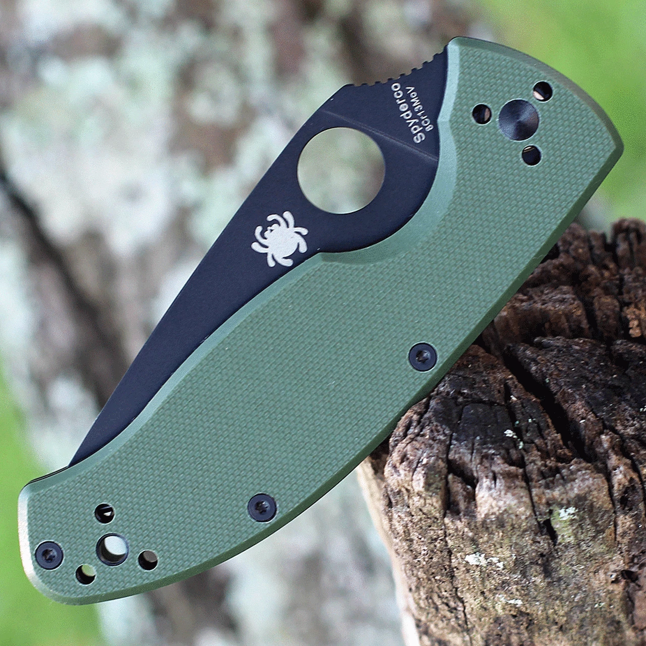 Brand new 💯 Spyderco Knives Spyderco C122GPBGR Tenacious, 3.39" 8CR13MoV Black Plain Blade, Green G-10 Handle 🎁 3 Brand new 💯 Spyderco Knives Spyderco C122GPBGR Tenacious, 3.39" 8CR13MoV Black Plain Blade, Green G-10 Handle 🎁 - Image 3