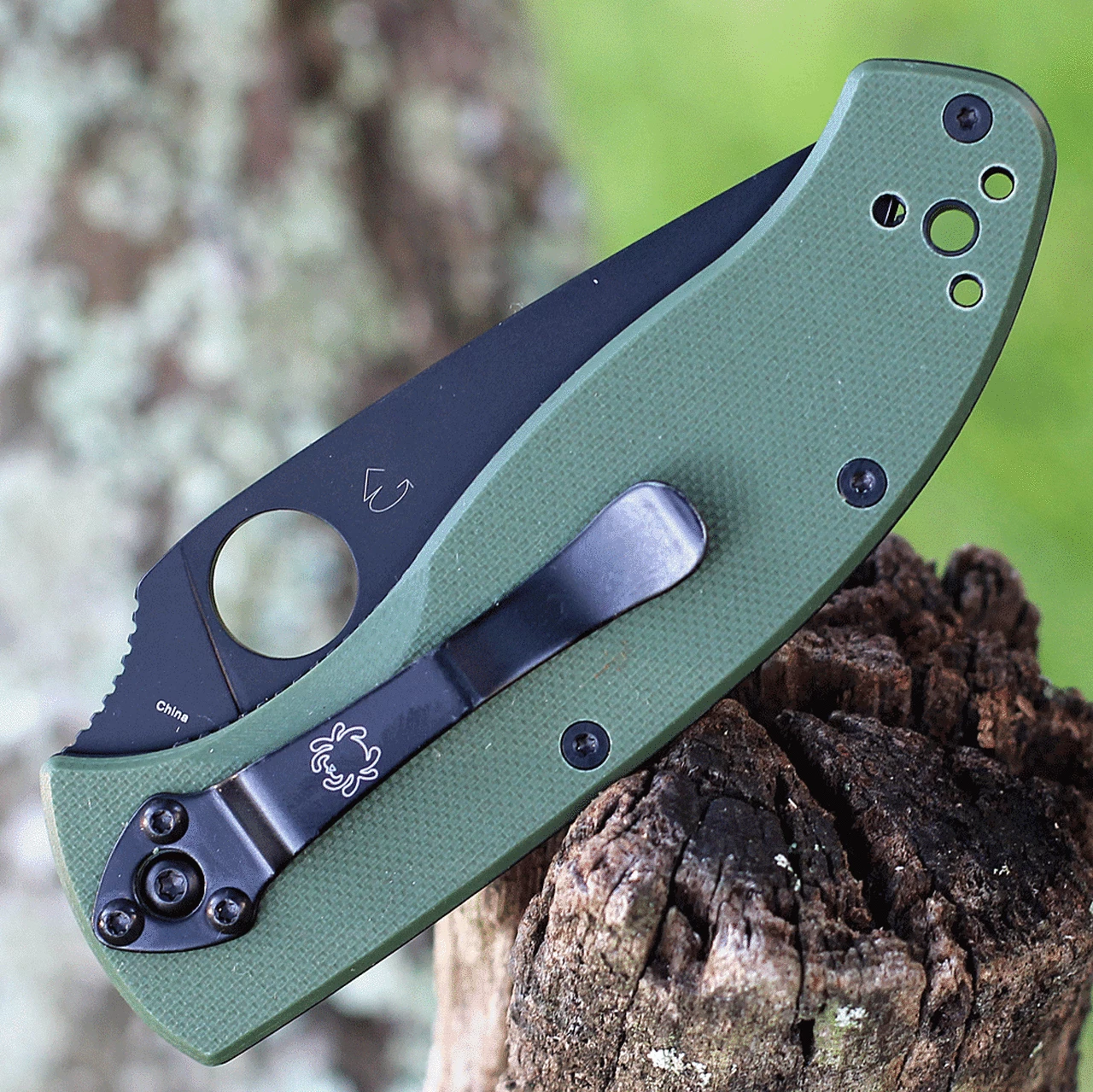 Brand new 💯 Spyderco Knives Spyderco C122GPBGR Tenacious, 3.39" 8CR13MoV Black Plain Blade, Green G-10 Handle 🎁 4 Brand new 💯 Spyderco Knives Spyderco C122GPBGR Tenacious, 3.39" 8CR13MoV Black Plain Blade, Green G-10 Handle 🎁 - Image 4