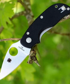 Hot Sale 🌟 Spyderco Knives Spyderco Cat G-10 C129GP, 2.438" BD1 Plain Blade, G-10 Handle 🧨