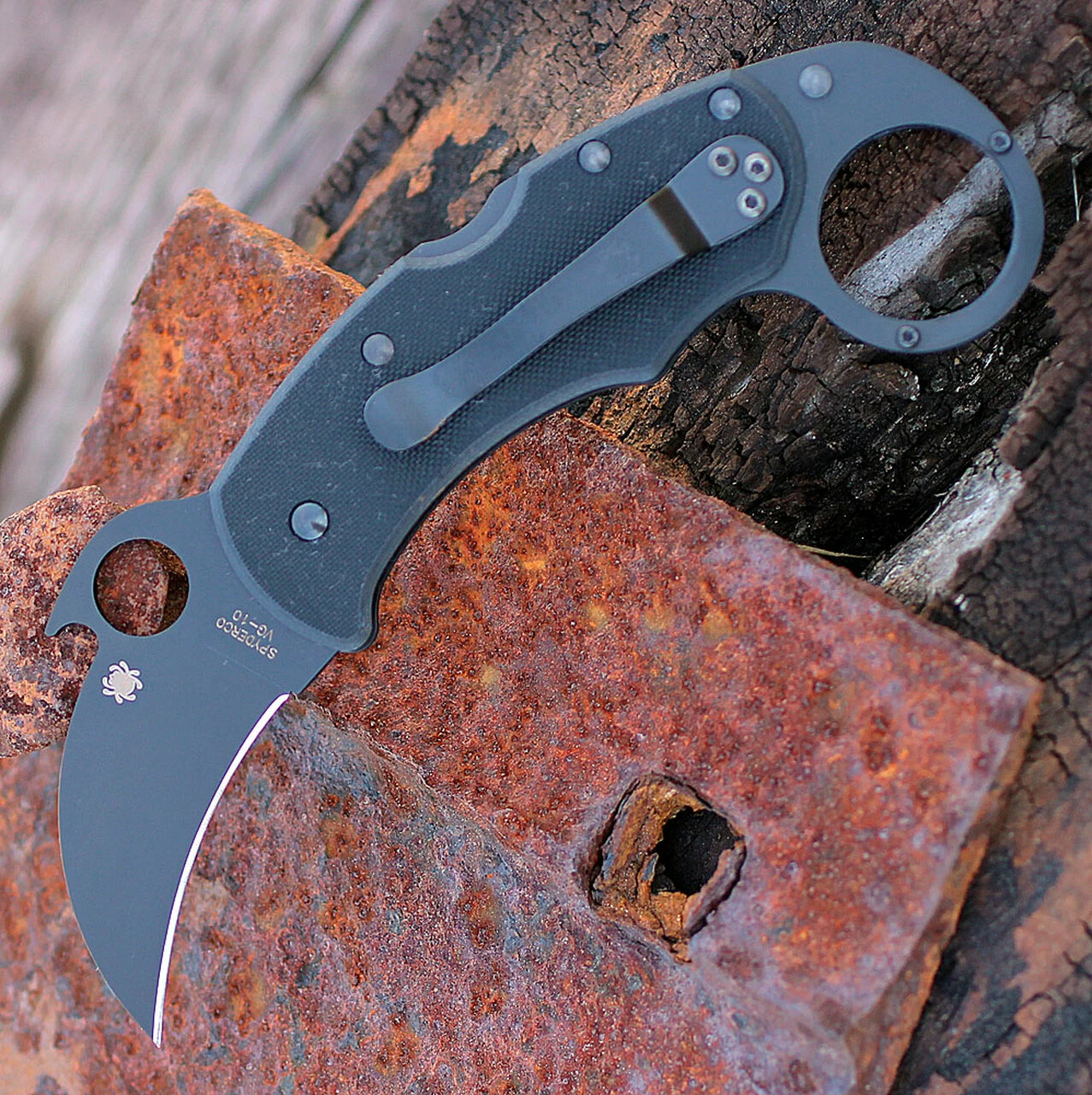 Deals ⭐ Spyderco Knives Spyderco Karahawk G-10 Black C170GBBKP, 2.29 in. Black VG-10 Plain Blade 💯 1 Deals ⭐ Spyderco Knives Spyderco Karahawk G-10 Black C170GBBKP, 2.29 in. Black VG-10 Plain Blade 💯