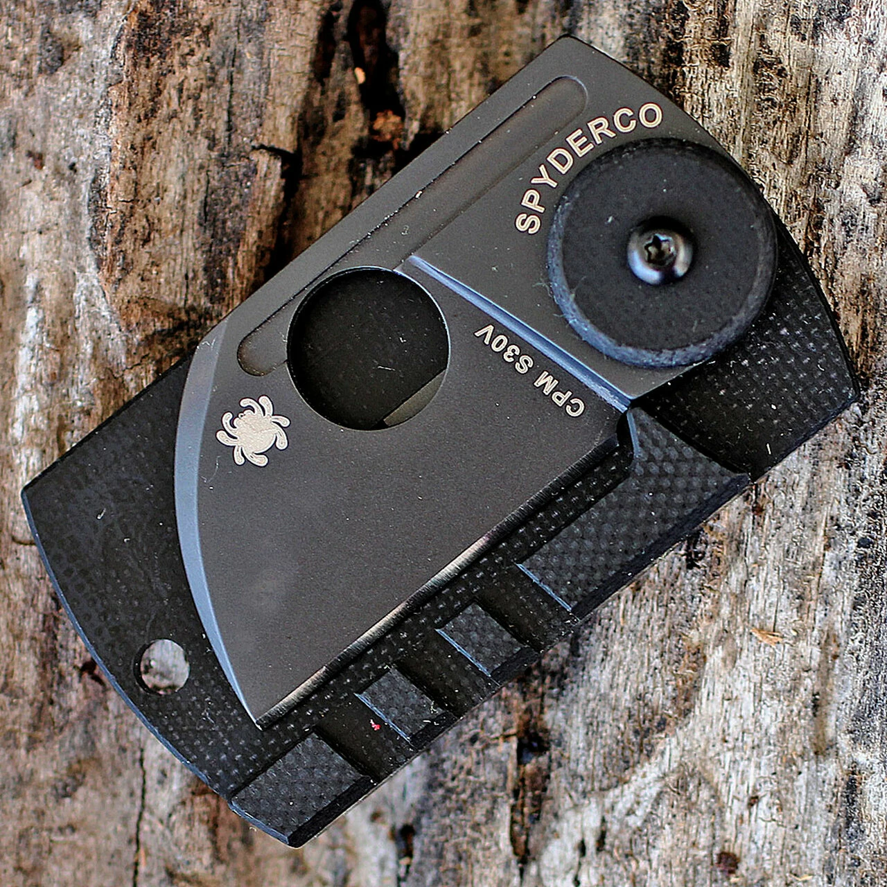 Hot Sale 🌟 Spyderco Knives Spyderco 🐕 Dog Tag Folder C188CFBBKP, 1.23" CPM S30V, Black Carbon Fiber/ G-10 Laminate 🎁 3 Hot Sale 🌟 Spyderco Knives Spyderco 🐕 Dog Tag Folder C188CFBBKP, 1.23" CPM S30V, Black Carbon Fiber/ G-10 Laminate 🎁 - Image 3