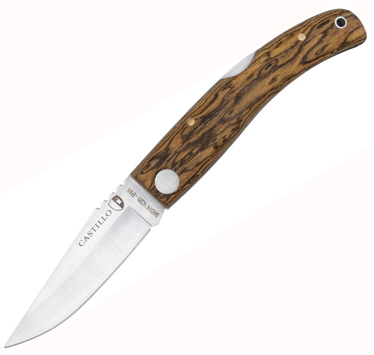 Deals 💯 Castillo Knives Navaja Lockback Folding, C1BOW, 3" Satin Sandvik 14C28N Blade, Cocote Wood Handle 🔔 1 Deals 💯 Castillo Knives Navaja Lockback Folding, C1BOW, 3" Satin Sandvik 14C28N Blade, Cocote Wood Handle 🔔