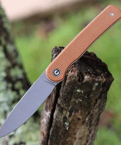 Budget 🔔 CIVIVI Knives CIVIVI Stylum - Brown Micarta (2.96" 10Cr15CoMoV Gray SW) - C20010B-A 🔔