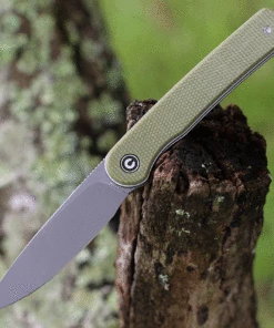 Best Sale ๐ CIVIVI Knives CIVIVI Stylum - Olive Micarta (2.96" 10Cr15CoMoV Gray SW) - C20010B-B ๐