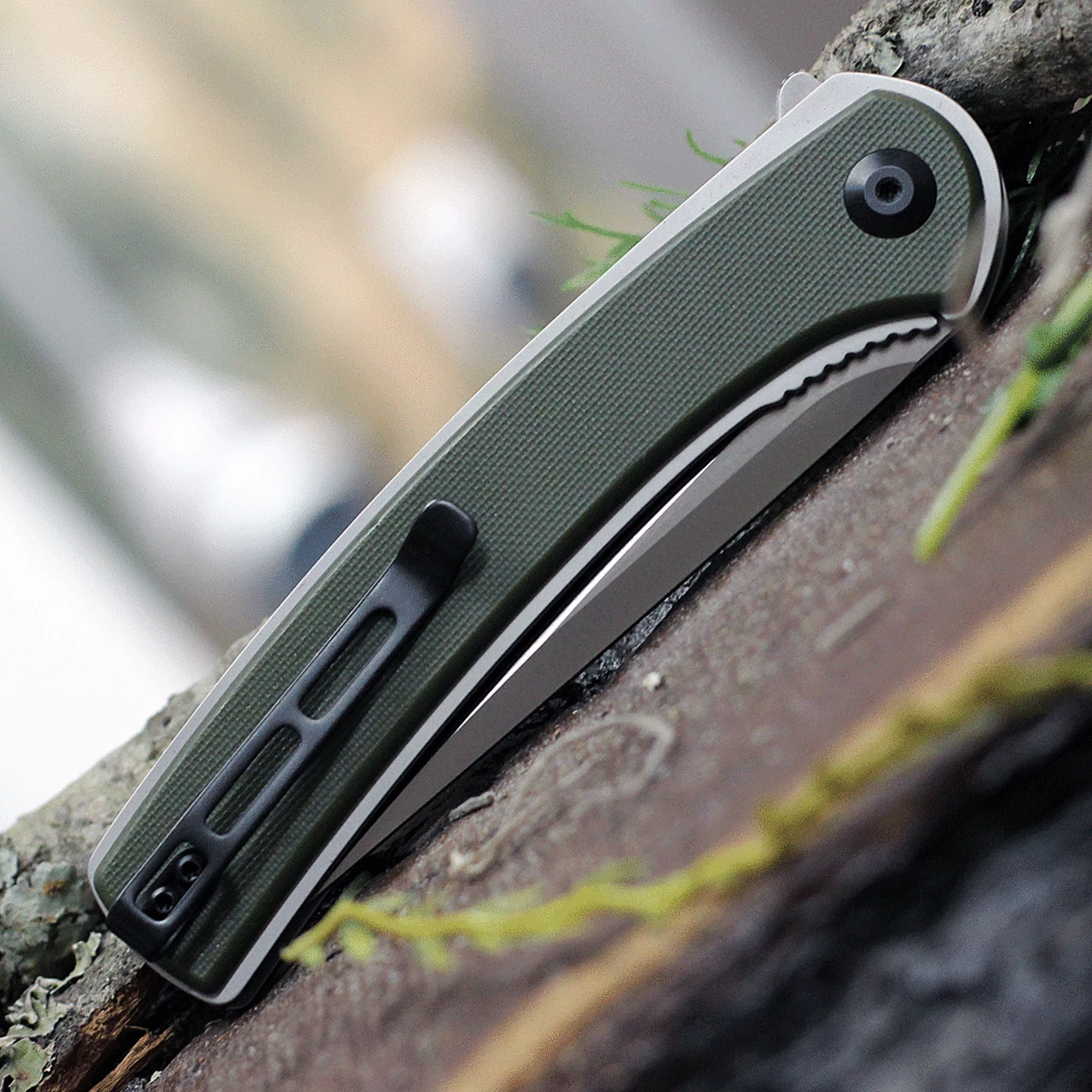 Cheapest 🛒 CIVIVI Knives CIVIVI Asticus C2002A, 3.80" D2 Satin Drop Point Plain Blade, OD Green G-10 Handles ✨ 4 Cheapest 🛒 CIVIVI Knives CIVIVI Asticus C2002A, 3.80" D2 Satin Drop Point Plain Blade, OD Green G-10 Handles ✨ - Image 4