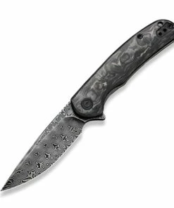 Discount 🌟 CIVIVI Knives CIVIVI NOx - Contoured Marble CF / Gray Steel (3" Blk Hand Rubbed Damascus) C2110DS-1 🧨