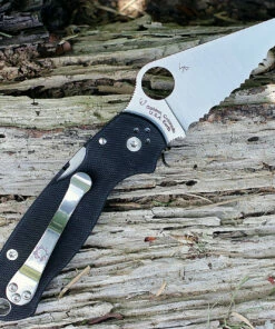 Deals 🧨 Spyderco Knives Spyderco Para Military 3 G-10 Black C223GS, 2.95 in. CPM S30V Serrated Blade 🔥 -Automatic Knives shop c223gs 01413.1566585908