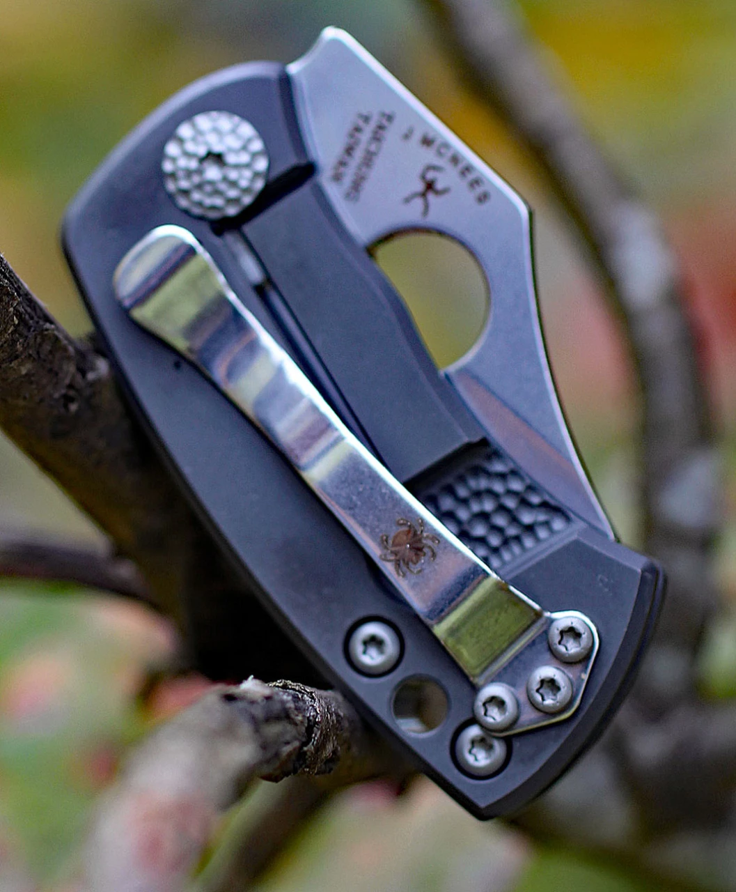 Discount 😍 Spyderco Knives Spyderco MCBEE C236TIP, 1.52" CTS-XHP Steel Plain Blade, Titanium Handle ✔️ 4 Discount 😍 Spyderco Knives Spyderco MCBEE C236TIP, 1.52" CTS-XHP Steel Plain Blade, Titanium Handle ✔️ - Image 4