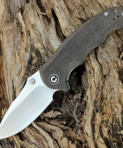 New ⭐ CIVIVI Knives CIVIVI Hooligan Linerlock Folder C913B, 2.98" D2 Satin Drop Point Plain Blade, Dark Hazel Micarta Handles 👍