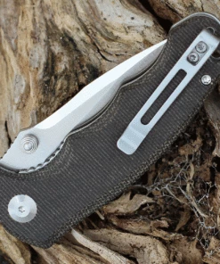 New ⭐ CIVIVI Knives CIVIVI Hooligan Linerlock Folder C913B, 2.98" D2 Satin Drop Point Plain Blade, Dark Hazel Micarta Handles 👍 -Automatic Knives shop c913b.2 27808.1628016012