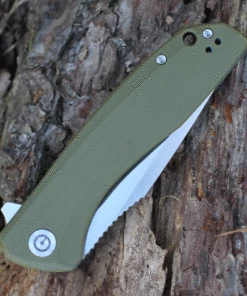 Flash Sale 🔔 CIVIVI Knives CIVIVI Baklash C801A, 3.5" 9Cr18MoV Satin Drop Point Plain Blade, OD Green G-10 Handles 🔔 -Automatic Knives shop civc801a.3 3 71250.1621978798