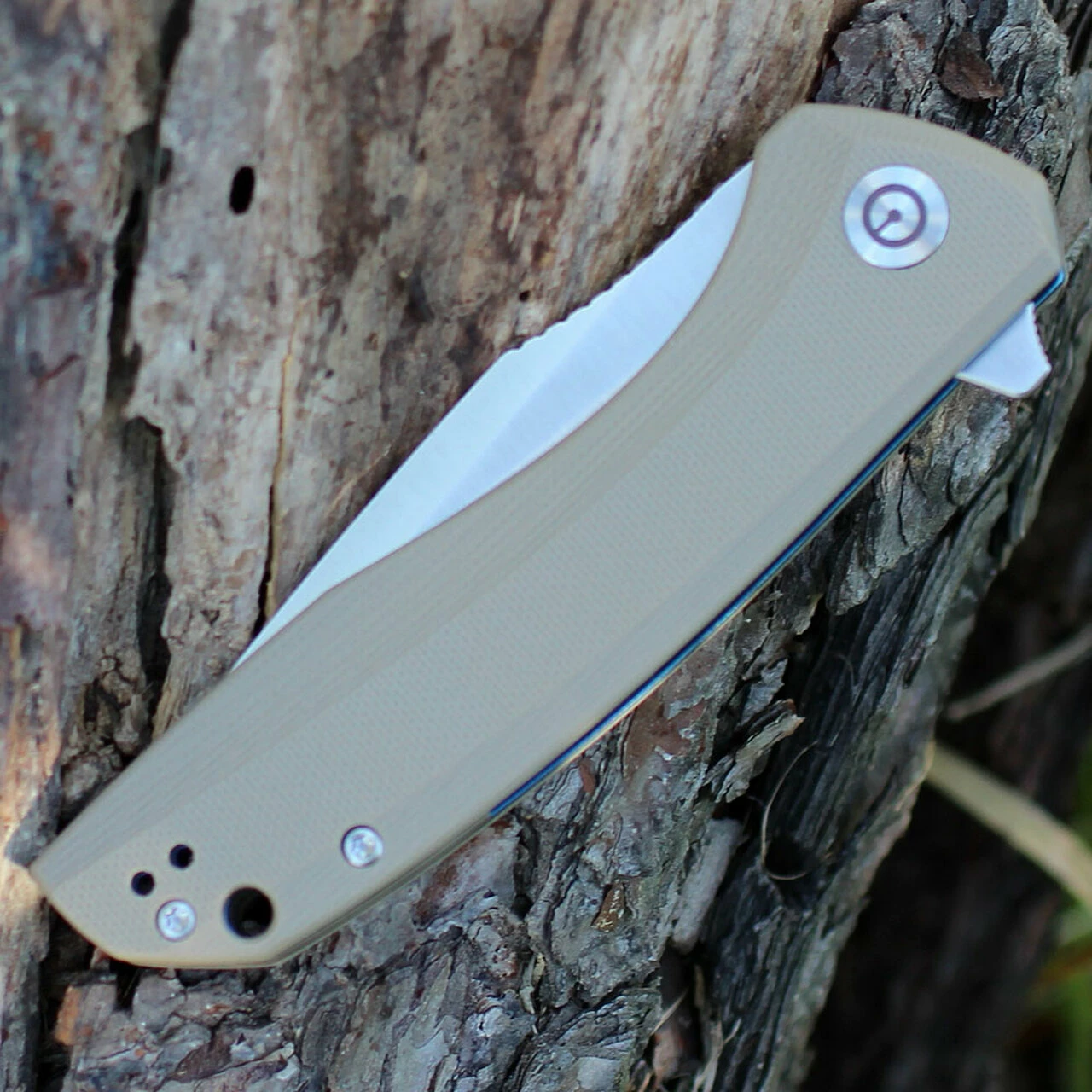 Wholesale 🎉 CIVIVI Knives CIVIVI Baklash C801B, 3.5” 9Cr18MoV Satin Drop Point Plain Blade, Tan G-10 Handles 👏 3 Wholesale 🎉 CIVIVI Knives CIVIVI Baklash C801B, 3.5” 9Cr18MoV Satin Drop Point Plain Blade, Tan G-10 Handles 👏 - Image 3