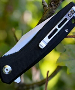 Outlet 🌟 CIVIVI Knives CIVIVI Baklash C801C, 3.5” 9Cr18MoV Satin Drop Point Plain Blade, Black G-10 Handles 😍 -Automatic Knives shop civc801c.2 72378.1566586055