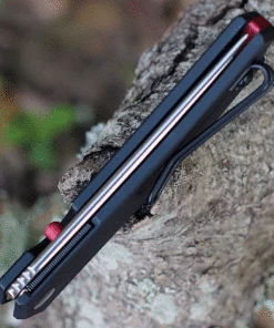 Cheapest 👏 GiantMouse Giant Mouse Ace Clyde-Black-Alu, 3.0" N690 Steel Satin Plain Blade, Black Aluminum Handle 🛒 -Automatic Knives shop clyde black alu 49976.1622148030