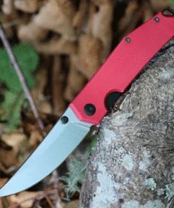 Wholesale ✨ GiantMouse Giant Mouse Ace Clyde-Red-Alu, 3.0" N690 Steel Satin Plain Blade, Red Aluminum Handle 🔔