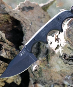 Deals 👍 CRKT 2387 Folts Minimalist® Bowie Neck Knife, 2" 5Cr15MoV Plain Blade, Green Micarta Handle ⭐