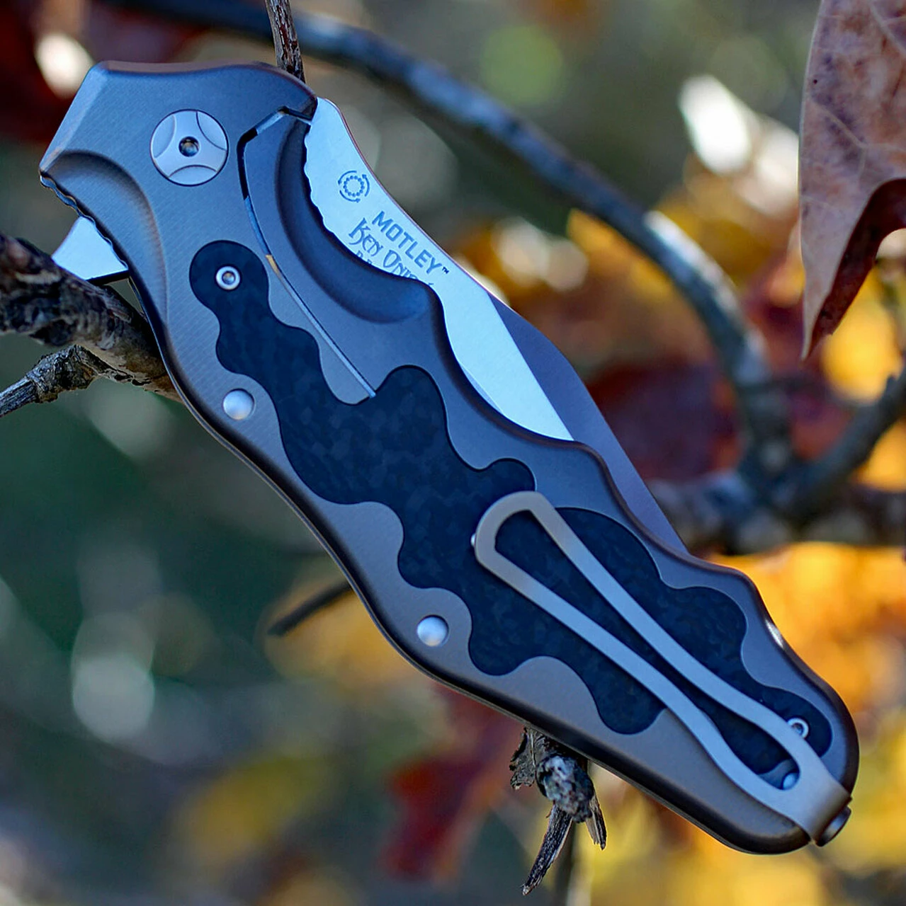 Flash Sale 🛒 CRKT Ken Onion Motley Flipper K210CFXP, 3.875" Sleipner Plain Blade, Titanium Carbon Fiber Inlays Handle-Limited to 500 😀 3 Flash Sale 🛒 CRKT Ken Onion Motley Flipper K210CFXP, 3.875" Sleipner Plain Blade, Titanium Carbon Fiber Inlays Handle-Limited to 500 😀 - Image 3