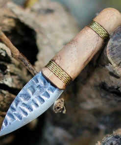 Flash Sale 🧨 Condor Otzi Knife CTK3922-2.2, 2.375" 1095 HC Spear Point Blade, Hickory Wood Handle 🛒